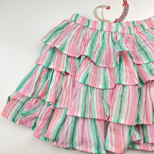 Load image into Gallery viewer, Girls PAPER WINGS, striped lightweight tiered skirt, elasticated, L: 26cm, NEW, size 4,  