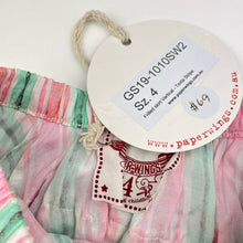 Load image into Gallery viewer, Girls PAPER WINGS, striped lightweight tiered skirt, elasticated, L: 26cm, NEW, size 4,  