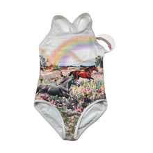 Load image into Gallery viewer, Girls PAPER WINGS, swim one-piece, horses, NEW, size 5,  