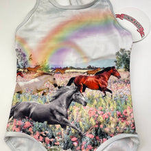 Load image into Gallery viewer, Girls PAPER WINGS, swim one-piece, horses, NEW, size 5,  