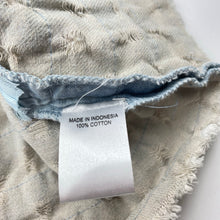 Load image into Gallery viewer, Girls Mii Love Mu, stonewash lightweight denim skirt, L: 38cm, W: 25.5cm across, NEW, size 6,  