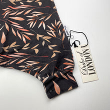 Load image into Gallery viewer, unisex Duke of LONDON, stretchy leaf print romper, NEW, size 0,  