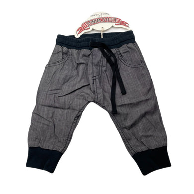 Boys LITTLE WINGS, lined chambray pants/bottoms, elasticated, NEW, size 3 months,  