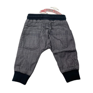 Boys LITTLE WINGS, lined chambray pants/bottoms, elasticated, NEW, size 3 months,  