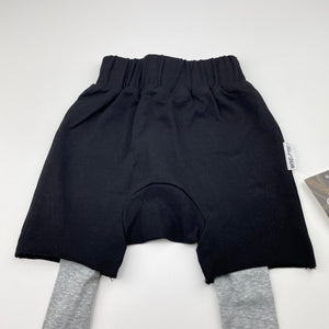 Boys Duke of LONDON, black/grey tight shorts, elasticated , NEW, size 0,  