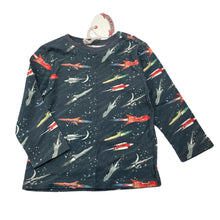 Load image into Gallery viewer, Boys LITTLE WINGS, organic cotton long sleeve tee / top, rockets, NEW, size 2,  