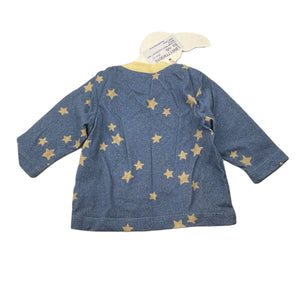 unisex LITTLE WINGS, organic cotton long sleeve tee / top, owl, NEW, size 0000,  