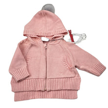 Load image into Gallery viewer, Girls Minti, knitted cotton zip hoodie sweater, NEW, size 00,  