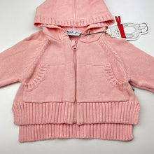 Load image into Gallery viewer, Girls Minti, knitted cotton zip hoodie sweater, NEW, size 00,  