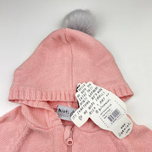 Load image into Gallery viewer, Girls Minti, knitted cotton zip hoodie sweater, NEW, size 00,  