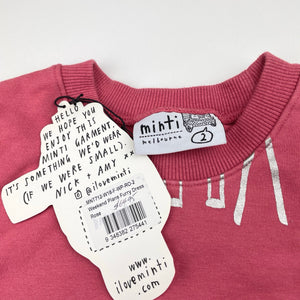 Girls Minti, fleece lined sweater dress, NEW, size 2, L: 45cm
