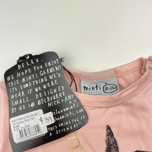 Load image into Gallery viewer, Girls Minti, stretchy long sleeve tee / top, rabbit, NEW, size 2,  