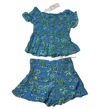 Load image into Gallery viewer, Girls Mii Love Mu, floral shirred lightweight top &amp; shorts, NEW, size 6,  