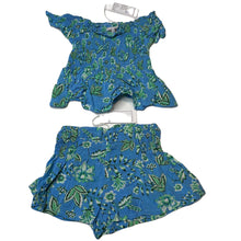 Load image into Gallery viewer, Girls Mii Love Mu, floral shirred lightweight top &amp; shorts, NEW, size 4,  