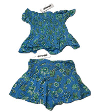 Load image into Gallery viewer, Girls Mii Love Mu, floral shirred lightweight top &amp; shorts, NEW, size 4,  
