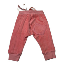 Load image into Gallery viewer, Girls LITTLE WINGS, pink velour organic cotton track pants, NEW, size 6 months,  