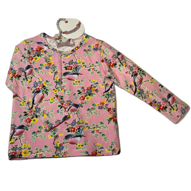 Girls PAPER WINGS, floral organic cotton blend long sleeve tee / top, NEW, size 3,  