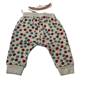 unisex LITTLE WINGS, organic cotton track pants, elasticated, NEW, size 3 months,  