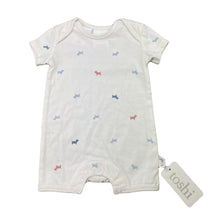 Load image into Gallery viewer, unisex Toshi, cotton romper, dogs, NEW, size 0000,  