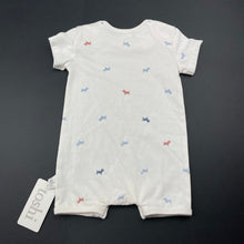 Load image into Gallery viewer, unisex Toshi, cotton romper, dogs, NEW, size 0000,  