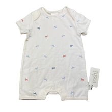 Load image into Gallery viewer, unisex Toshi, cotton romper, dogs, NEW, size 00,  