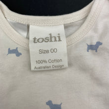 Load image into Gallery viewer, unisex Toshi, cotton romper, dogs, NEW, size 00,  