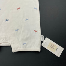 Load image into Gallery viewer, unisex Toshi, cotton romper, dogs, NEW, size 00,  