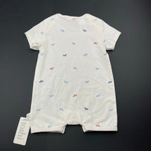 Load image into Gallery viewer, unisex Toshi, cotton romper, dogs, NEW, size 00,  