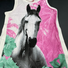 Load image into Gallery viewer, Girls PAPER WINGS, organic cotton singlet dress, horse, NEW, size 4, L: 50cm