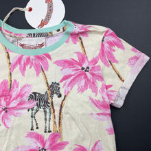 Load image into Gallery viewer, Girls PAPER WINGS, soft organic cotton cropped tee / top, zebra, NEW, size 4,  