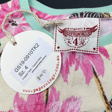 Load image into Gallery viewer, Girls PAPER WINGS, soft organic cotton cropped tee / top, zebra, NEW, size 4,  