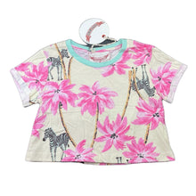 Load image into Gallery viewer, Girls PAPER WINGS, soft organic cotton cropped tee / top, zebra, NEW, size 5,  