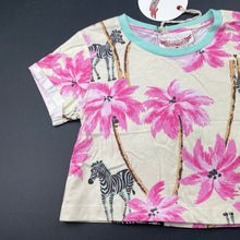 Load image into Gallery viewer, Girls PAPER WINGS, soft organic cotton cropped tee / top, zebra, NEW, size 5,  