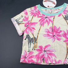 Load image into Gallery viewer, Girls PAPER WINGS, soft organic cotton cropped tee / top, zebra, NEW, size 6,  