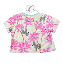 Load image into Gallery viewer, Girls PAPER WINGS, soft organic cotton cropped tee / top, zebra, NEW, size 6,  