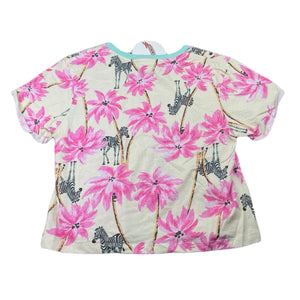 Girls PAPER WINGS, soft organic cotton cropped tee / top, zebra, NEW, size 14,  