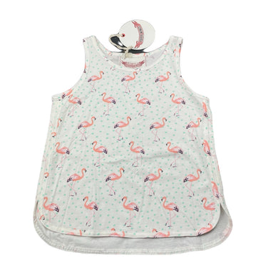 Girls PAPER WINGS, lightweight organic cotton singlet top, flamigos, NEW, size 6,  