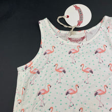 Load image into Gallery viewer, Girls PAPER WINGS, lightweight organic cotton singlet top, flamigos, NEW, size 6,  
