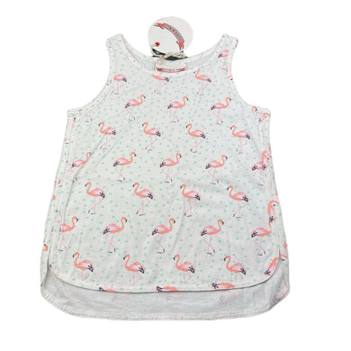 Girls PAPER WINGS, lightweight organic cotton singlet top, flamigos, NEW, size 7,  