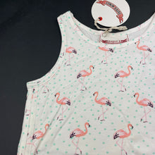 Load image into Gallery viewer, Girls PAPER WINGS, lightweight organic cotton singlet top, flamigos, NEW, size 7,  