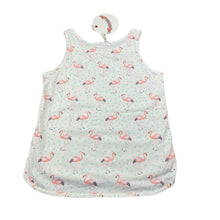 Load image into Gallery viewer, Girls PAPER WINGS, lightweight organic cotton singlet top, flamigos, NEW, size 7,  