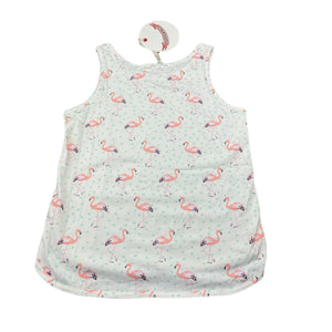 Girls PAPER WINGS, lightweight organic cotton singlet top, flamigos, NEW, size 7,  