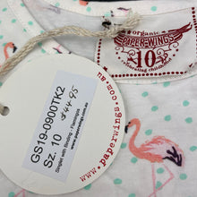 Load image into Gallery viewer, Girls PAPER WINGS, lightweight organic cotton singlet top, flamigos, NEW, size 10,  