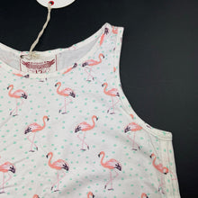 Load image into Gallery viewer, Girls PAPER WINGS, lightweight organic cotton singlet top, flamigos, NEW, size 12,  