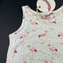 Load image into Gallery viewer, Girls PAPER WINGS, lightweight organic cotton singlet top, flamigos, NEW, size 4,  