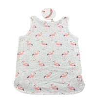 Load image into Gallery viewer, Girls PAPER WINGS, lightweight organic cotton singlet top, flamigos, NEW, size 4,  