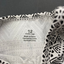 Load image into Gallery viewer, Girls black &amp; white, bodysuit / romper, NEW, size 12 months,  