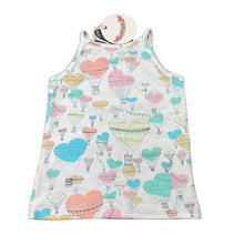 Load image into Gallery viewer, Girls PAPER WINGS, organic cotton blend singlet top, hot air balloons, EUC, size 5,  