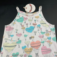 Load image into Gallery viewer, Girls PAPER WINGS, organic cotton blend singlet top, hot air balloons, NEW, size 10,  