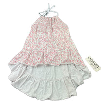 Load image into Gallery viewer, Girls Duke of LONDON, floral halter-neck hi lo dress, NEW, size 2, L: 42cm at front